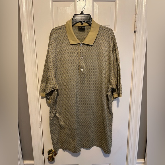 Vintage Bobby Jones 3 Button Tan Green Navy Golf Shirt Men’s Size XL - Picture 1 of 8